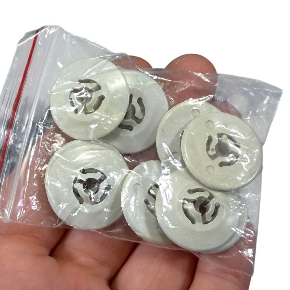 Baby Lock White and Black Spool Caps and Pin Inserts Mixed Lot Sewing Serger